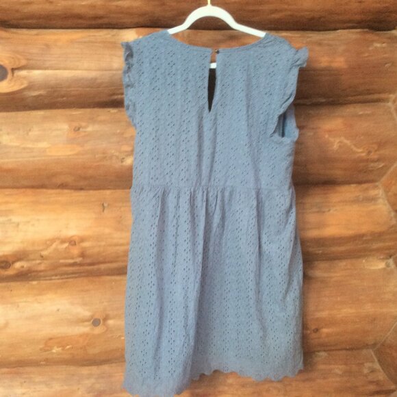 Knox Rose Blue Embroidered Eyelet Boho Dress Size XL - Picture 2 of 5